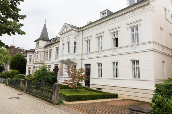 Fachadas en el centro de la ciudad de Detmold — Foto de Stock