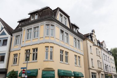 Detmold şehir şehir merkezinde tarihi cepheler 