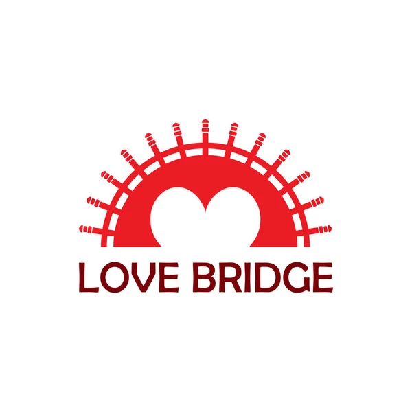 Sevgi köprüsü Logo şablonu — Stok Vektör