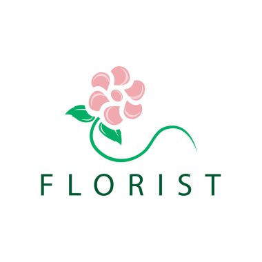 Çiçekçi Logo şablonu