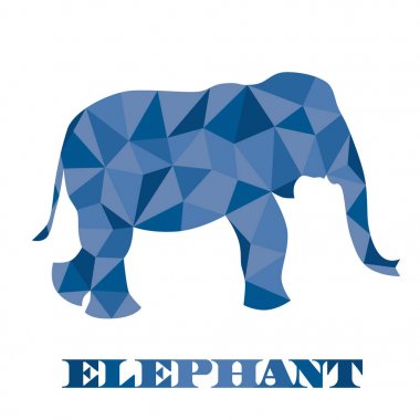 güzel fil soyut düşük Poli geometrik çokgen vektör