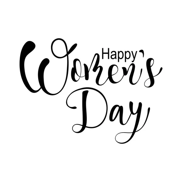 Ημέρα Της Γυναίκας Ευτυχισμένη Ευχετήριες Κάρτες Γράμματα Εικονογράφηση Διάνυσμα — Διανυσματικό Αρχείο
