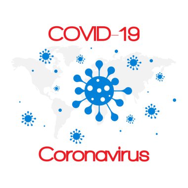 Covid-19, koronavirüs konsepti, dünya pandemik vektörü izole edilmiş illüstrasyon