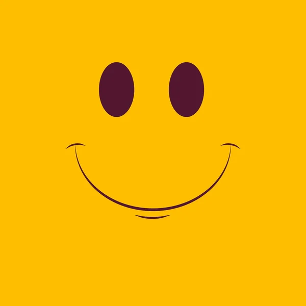 Smile Icon Template Design White Vector Terisolasi Logo Ilustrasi Pada - Stok Vektor