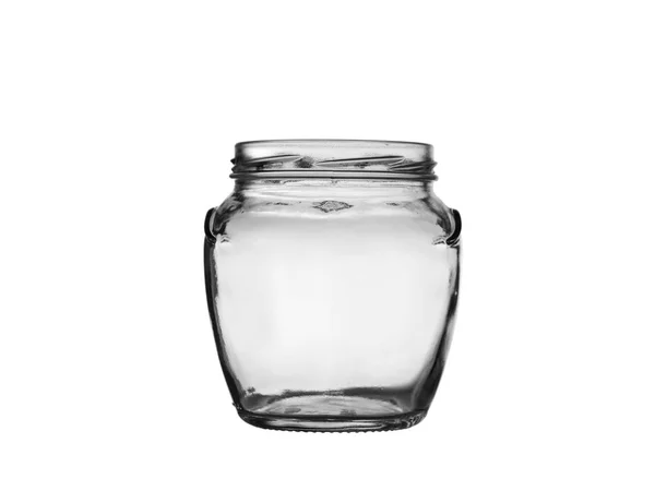 Empty glass jar without lid
