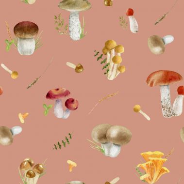 Dikişsiz desen tekrarlanan kiremit suluboya mantar