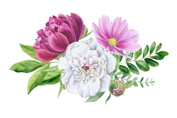 Красивий акварельний квітковий кліпарт ізольований — стокове фото