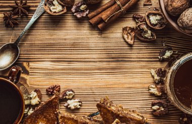 Baklava tatlım ceviz çay için.