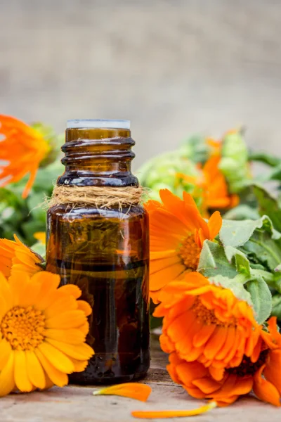 Small bottle of calendula oil (Pot marigold extract, tincture, infusion)