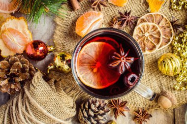 Noel mulled şarap. Mutlu Noeller.