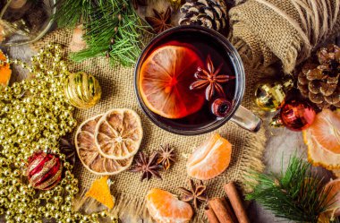 Noel mulled şarap. Mutlu Noeller.