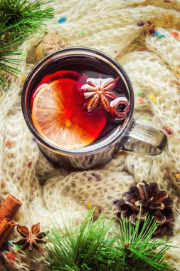 Noel mulled şarap. Mutlu Noeller.