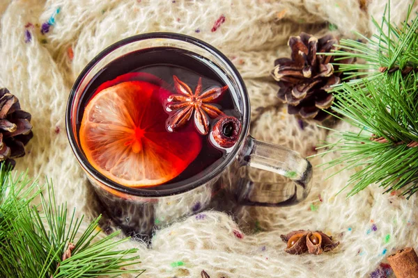 Vino rimuginato di Natale. Buon Natale a tutti. . — Foto Stock