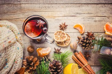 Noel mulled şarap. Mutlu Noeller.