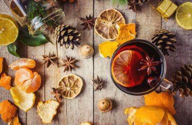 Noel mulled şarap. Mutlu Noeller.