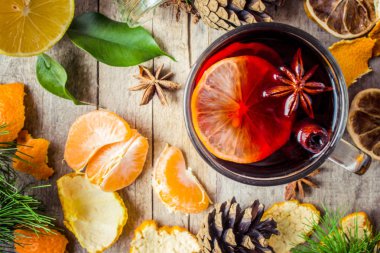 Noel mulled şarap. Mutlu Noeller.