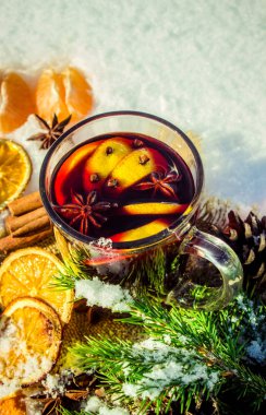 Noel mulled şarap. Mutlu Noeller.