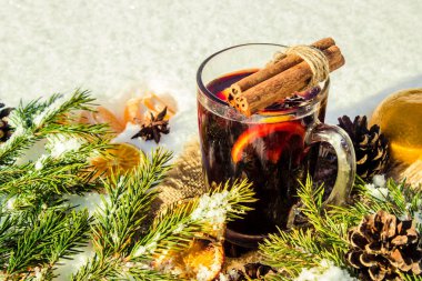 Noel mulled şarap. Mutlu Noeller.