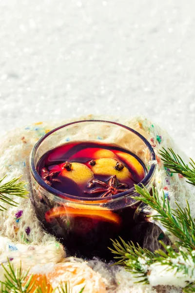 크리스마스 mulled 와인입니다. 메리 크리스마스. — 스톡 사진