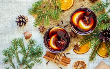 Noel mulled şarap. Mutlu Noeller.