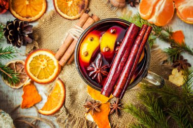 Noel mulled şarap. Mutlu Noeller.