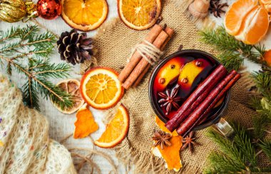 Noel mulled şarap. Mutlu Noeller.