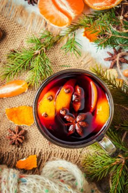 Noel mulled şarap. Mutlu Noeller.