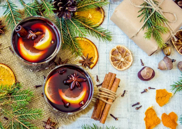 Vinho quente de Natal. Feliz Natal! . — Fotografia de Stock