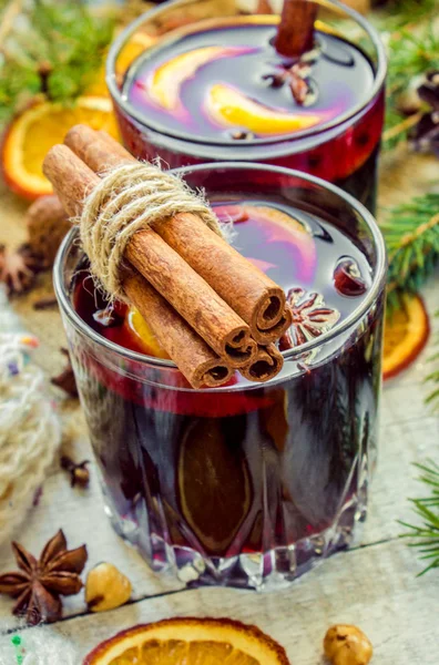 Du vin chaud de Noël. Joyeux Noël . — Photo