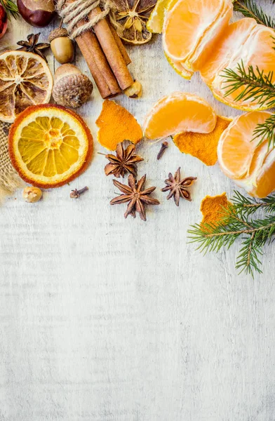 Naranjas, mandarinas, Feliz Navidad . — Foto de Stock