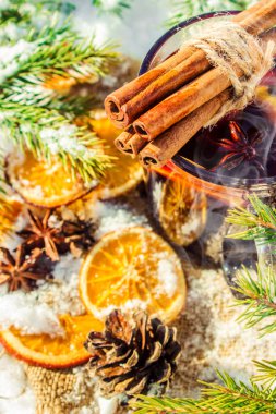 Noel mulled şarap. Mutlu Noeller.
