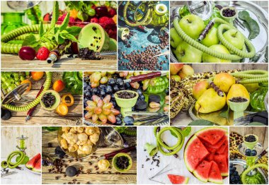 Nargile tütün yasaktır farklı tadı ile kolaj.