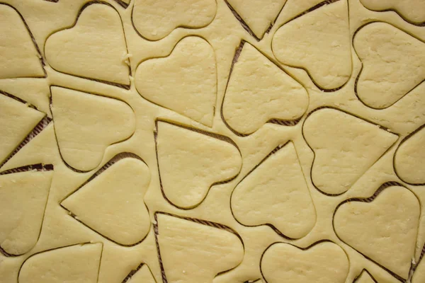 Kalp şeklinde ev yapımı bisküvi. — Stok fotoğraf