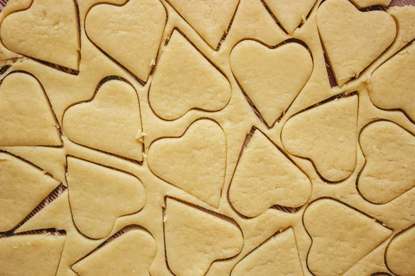 Kalp şeklinde ev yapımı bisküvi. — Stok fotoğraf