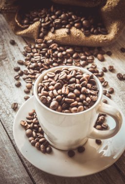 coffee bean. a Cup of coffee. selective focus. clipart