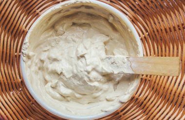 kozmetik kil plaka kuru. seçici odak. 