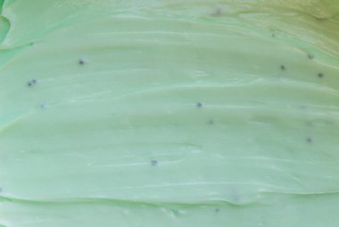 krema, bodur, vücut maskesi parçacıklar peeling ile yeşil. Seçici odak.