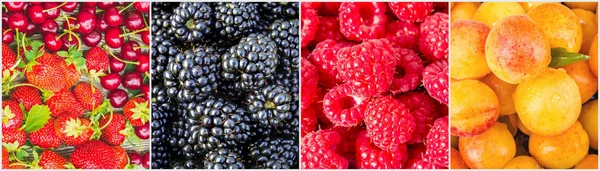 Fruits and berries. Collage. — Stock Photo, Image