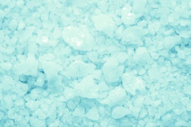 Deniz renkli banyo tuzları kokulu. Seçici odak.