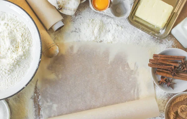 Gebäck, Kuchen, kochen ihre eigenen Hände. Selektiver Fokus. — Stockfoto