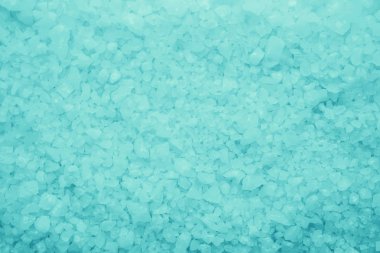 Deniz renkli banyo tuzları kokulu. Seçici odak.