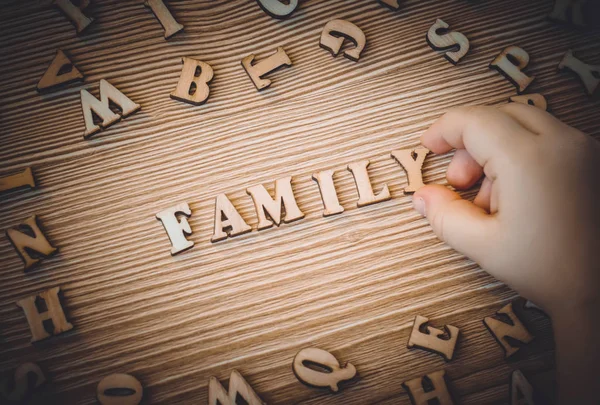 Wooden letters, words. Selective focus. — Stock Photo, Image