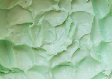 krema, bodur, vücut maskesi parçacıklar peeling ile yeşil. Seçici odak.