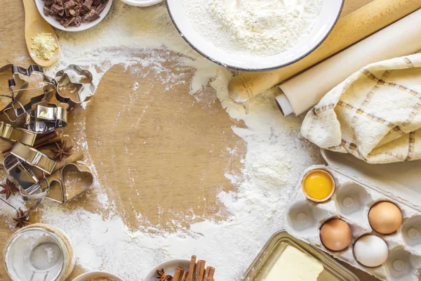 Gebäck, Kuchen, kochen ihre eigenen Hände. Selektiver Fokus. — Stockfoto