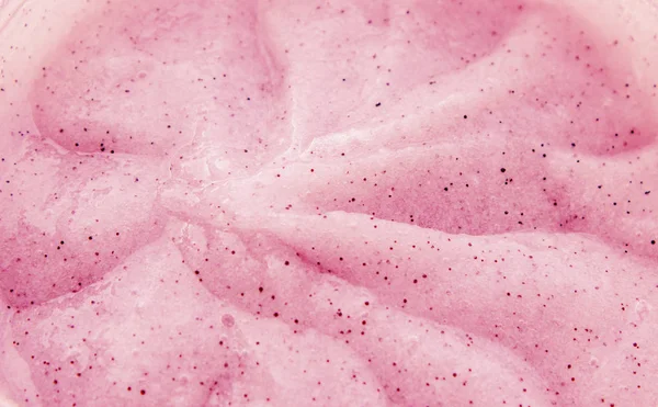 Textura gel cosmético para la cara y el cuerpo de color rosa. Enfoque selectivo . — Foto de Stock