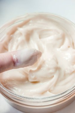 yüz ve vücut için kozmetik. doku. Seçici odak.