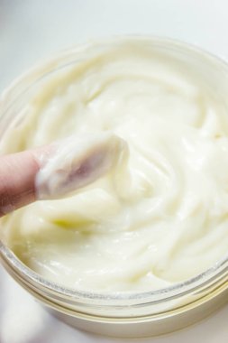 yüz ve vücut için kozmetik. doku. Seçici odak.