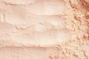 toz yüz için. Kil kuru. kozmetik doku. seçici odak. 