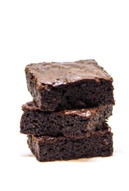 Çikolatalı brownie, seçici odak. 