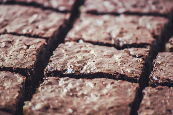 Brownie chocolate, foco seletivo . — Fotografia de Stock